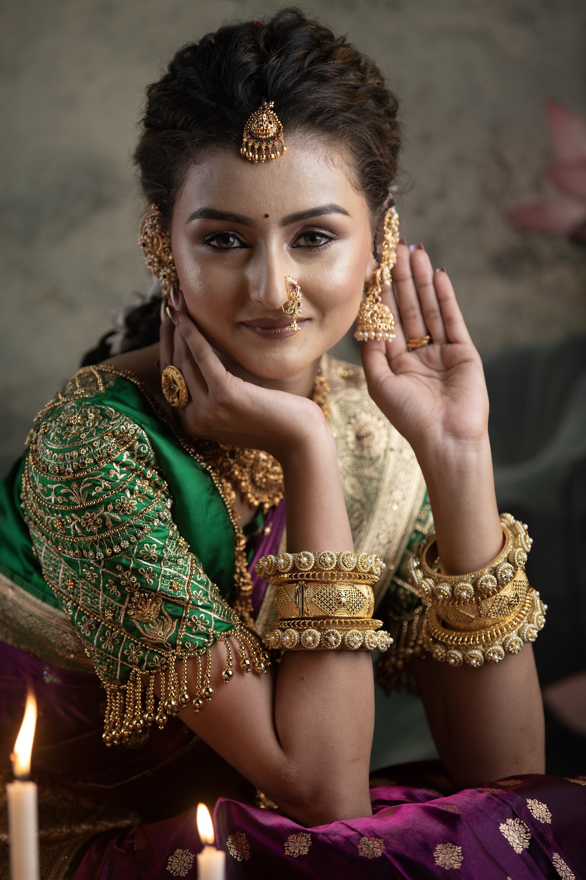 Bridal makeup session at Loyal Makeup Studio